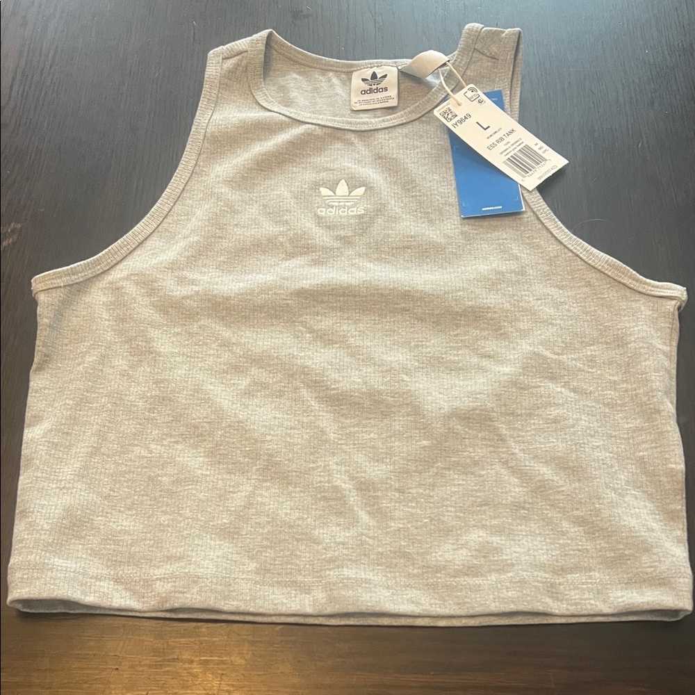 Adidas Heather Gray Crop Tank
